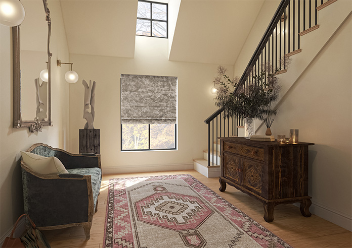 Cyrus Crushed Velvet, Latte - Roman Blind - Image 6